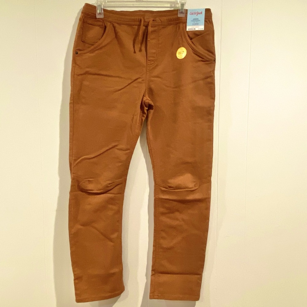 New Cat & Jack Jogger Jean Super Stretch Pull-On Husky Gingerbread Brown